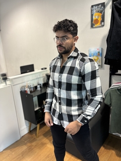 camisa xadrez flanelada unissex