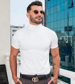 camiseta canelada gola alta - manga curta AZ - comprar online