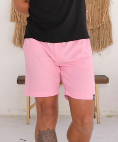 shorts de linho sw - rosa