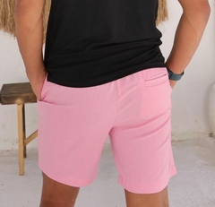 shorts de linho sw - rosa - comprar online