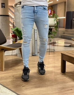 calça jeans super skinny levva azul clara dc001