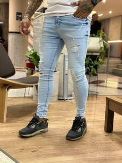 calça jeans super skinny levva azul clara dc001 na internet