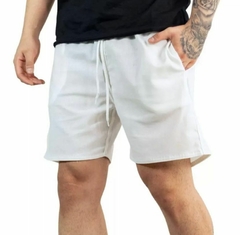 shorts de linho - branco