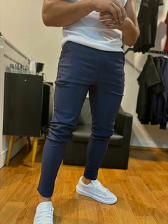 kit 3 calça alfaiataria slimfit exclusiva preta azul e cinza - comprar online