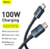 Cable Usb C A Usb-c 1.2m 100w Rapida Baseus Crystal Original