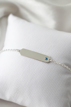 PULSEIRA ENGRAVING BABY PLAQUINHA PONTO DE LUZ - comprar online