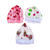 Kit com 3 Gorros Estampados de Menina