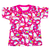Camisa Estampada de Bebê Unicórnio Rosa