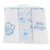 Fralda 3 peças Anjo Bordado e Estampado com Bainha 70cm x 70cm 100% Algodão Azul - comprar online