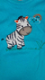 Body de Bebê Suedine Bordado Zebra Azul - comprar online