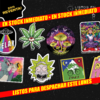 45 stickers 6,5cm Mix Psicodelico • vinilo Tornasolado (stock inmediato)