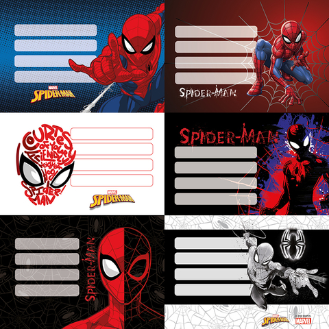 Etiquetas escolares x12 - Spiderman