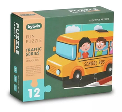 Puzzle de 12 piezas "Bus Escolar" - Kylwin