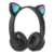 Auriculares Bluetooth Inalámbricos Orejas De Gato Luz Led Sd - comprar online