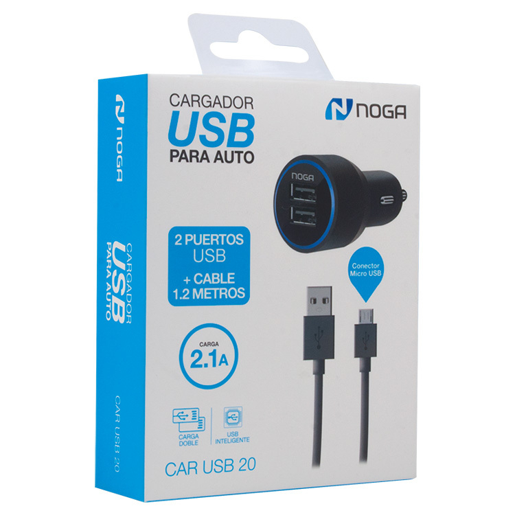 CAR USB 20 // CARGADOR USB PARA EL AUTO - Noganet