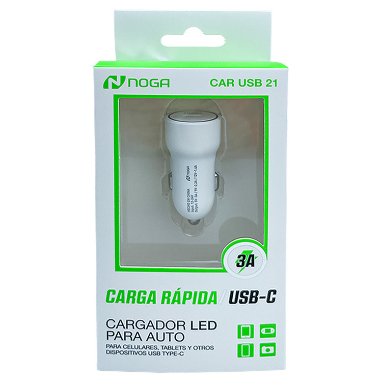 CAR USB 21 // CARGADOR USB-C DE CARGA RÁPIDA PARA EL AUTO