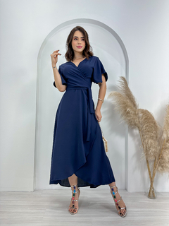 Vestido transpassado best sale jeans