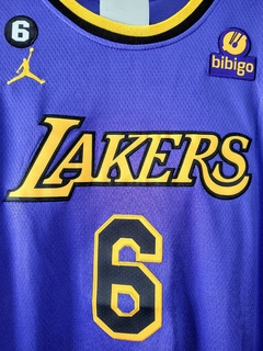 Camiseta Lakers 6 Lebron Violeta - Nbastoresm