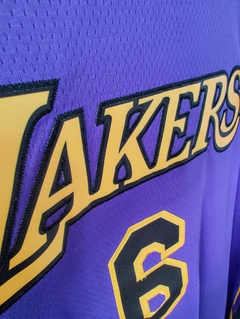 Camiseta Lakers 6 Lebron Violeta - tienda online