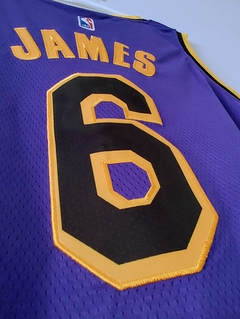 Camiseta Lakers 6 Lebron Violeta - tienda online