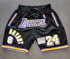 Short Lakers Kobe Bryant Negro