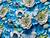 Crepe Fourway Estampado 3D Floral Blue - 95% Poliéster 5% Elastano - 1,47 Metros de Largura - 74g/m² - comprar online