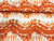 Crepe Fourway Estampado Tie Dye Laranja - 95% Poliéster 5% Elastano - 1,47 Metros de Largura - 74g/m² - 104 Tecidos