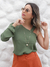 Blusa Feminina Eloise Verde miltar Frente 4