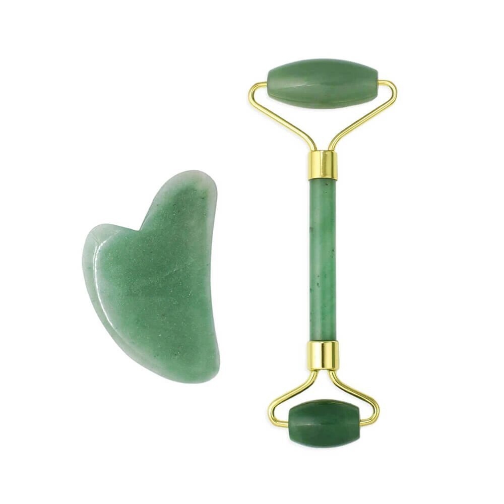 Gua sha y rodillo de jade sale
