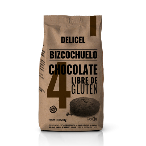 BIZCOCHUELO CHOCOLATE SIN TACC - DELICEL X 500G