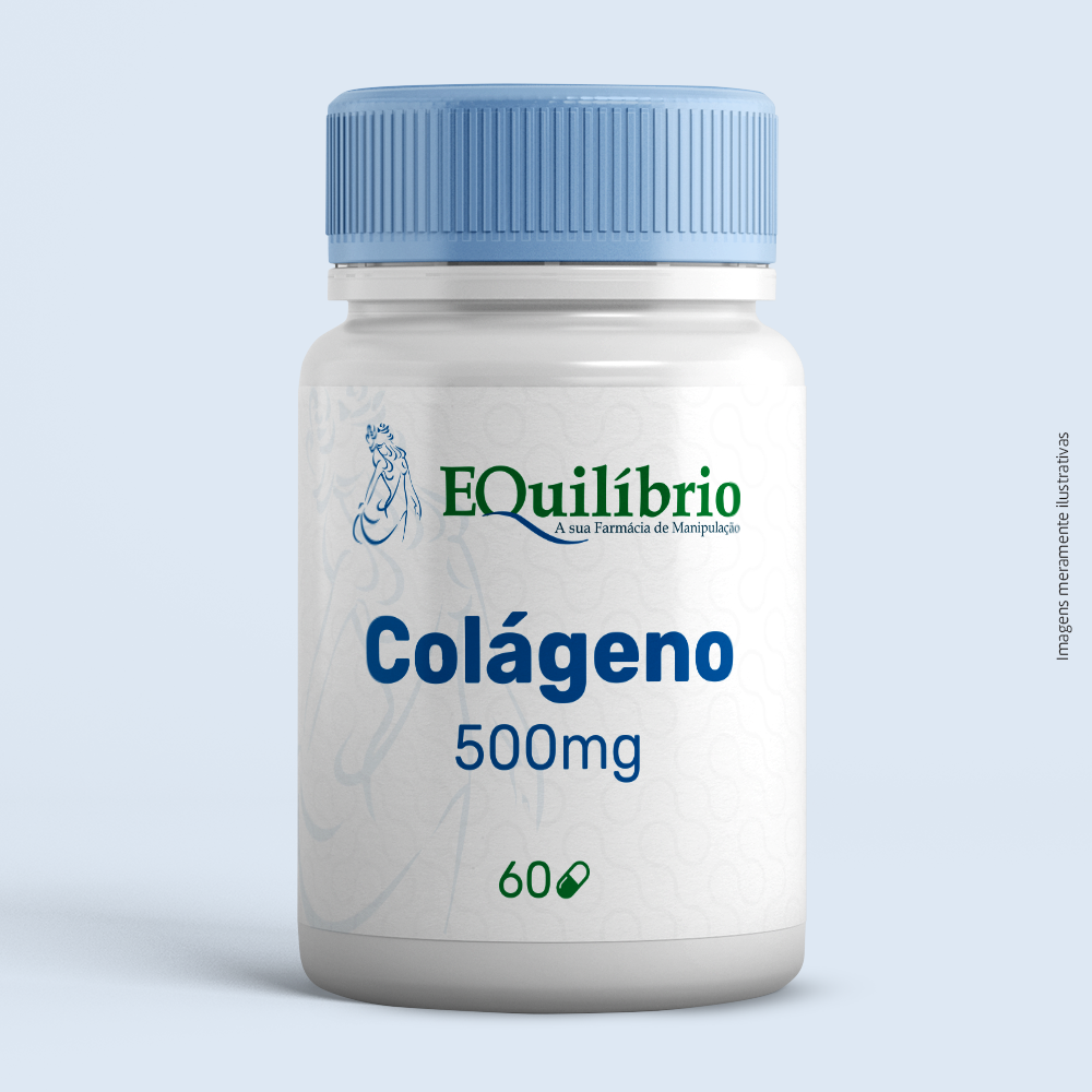 Cápsula de Colágeno 500 mg 60 | Farmácia Equilíbrio