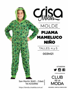 MOLDE PIJAMA MAMELUCO INFANTIL