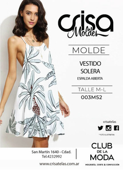 MOLDE VESTIDO SOLERA ESPALDA ABIERTA