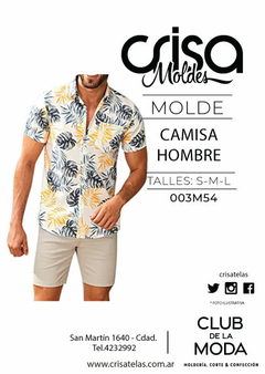 MOLDE CAMISA HOMBRE MANGA CORTA