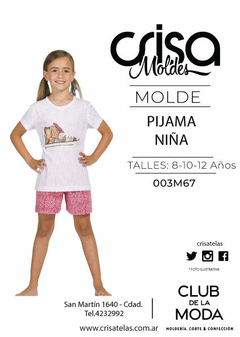 MOLDE PIJAMA NIÑA