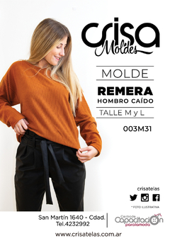 MOLDE REMERA HOMBRO CAIDO