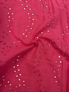 VOILE DE BRODERIE BORDADO FUCSIA