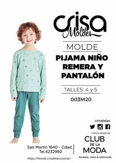 MOLDE PIJAMA NIÑO