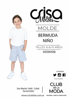 MOLDE BERMUDA INFANTIL