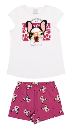 Conjunto Infantil Menina Estampa Bulldog - comprar online