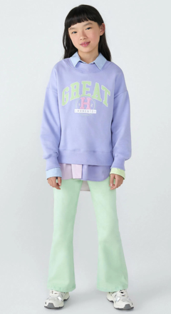 Blusão Infantil Menina Estampado Em Moletom Peluciado - Roxo - loja online