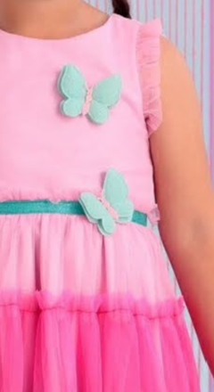 Vestido de festa Infantil Multicolorido Mon Sucré Três Marias Tule Borboleta na internet