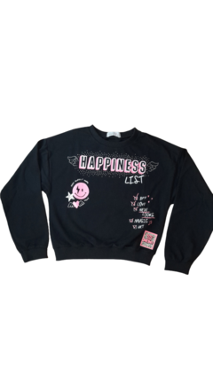 Blusão Preto "Happiness" by MOMI na internet