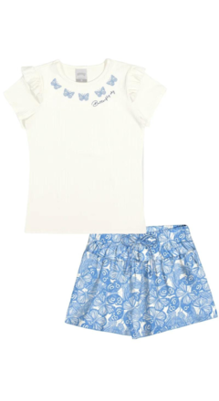 Conjunto Infantil Menina Butterfly Azul - Alakazoo - comprar online