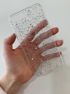 Case trasparente glitter