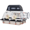 CÂMARA (GLOVE BOX) (NITROGEN DRY) PARA TRABALHOS EM ATMOSFERA DE GASES INERTES (ARGÔNIO, HÉLIO, NITROGÊNIO, PLASMA), PARA 1 OPERADOR, MEDIDAS INTERNAS 104 CM (LARGURA) X 71 CM (PROF.) X 66 CM (ALT.) - MODELO 850-NB/EXP