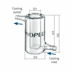 RECIPIENTE DE RESFRIAMENTO PARA SONICAÇÃO DE AMOSTRAS SENSÍVEIS À TEMPERATURA, CAPACIDADE 20 ML, PONTEIRAS DE 2 A 13MM DE DIÂMETRO, PARA USO COM OS HOMOGENEIZADORES ULTRASSÔNICOS BANDELIN MODELOS HD4050, HD4100, HD4200, HD5050, HD5100 E HD5200 – CÓDIGO KG-3 - comprar online