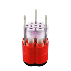 ADAPTADOR REDONDO PARA 7 TUBOS CURTOS DE 5 ML (Ø 13,5x75mm) PARA CAÇAPAS 13045,13437,13438C E ROTOR 12436