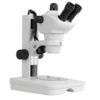 ESTÉREO MICROSCÓPIO TRINOCULAR COM "ZOOM" AUMENTO MÁXIMO 200X, COM SISTEMA DE ILUMINAÇÃO DUPLO DIASCÓPICO (TRANSMITIDO) E EPISCÓPICO (INCIDENTE) POR LÂMPADA "LED" - MODELO: ZS63T-200X-TRI-IC