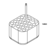 ADAPTADOR RETANGULAR PARA 24 TUBOS DE 5 ML COMPATÍVEL COM CAÇAPAS CAT 13.831/13.83IC E ROTOR HORIZONTAL MOD 12.870 PARA USO COM CENTRÍFUGAS MOD 380/380 R (JOGO COM 04 PEÇAS). MODELO: 14863-IC